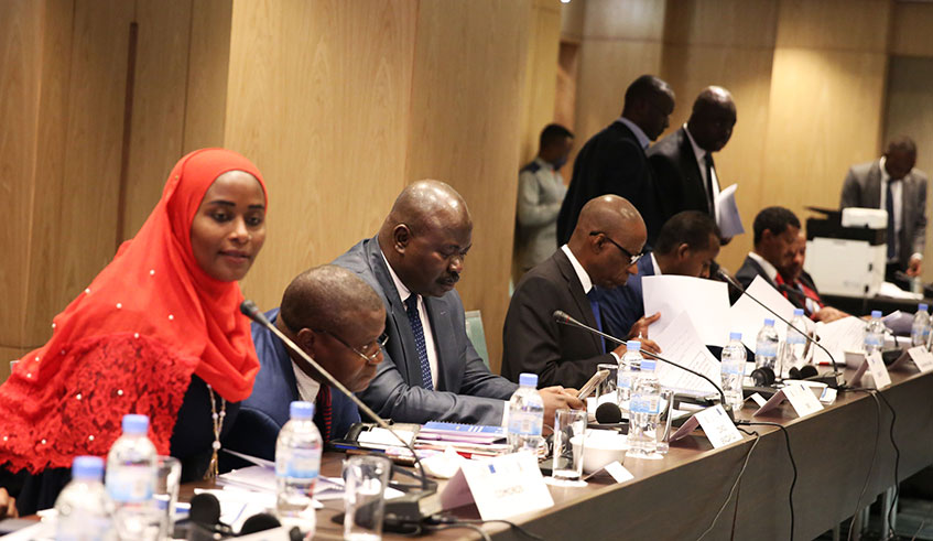 Delegates at  the International Police Criminal Organisation in the meeting in Kigali yesterday. Sam Ngendahimana.