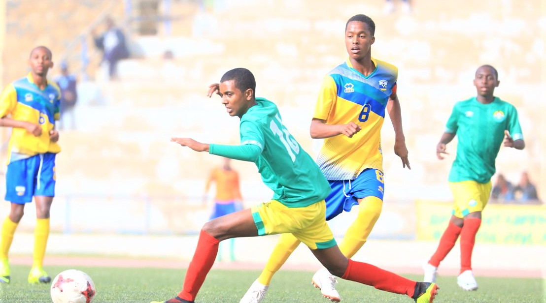 Skipper Kenedy Hoziyana (#8) scored the third goal during Rwandau2019s 3-0 win over Ethiopia on Wednesday. / Courtesy