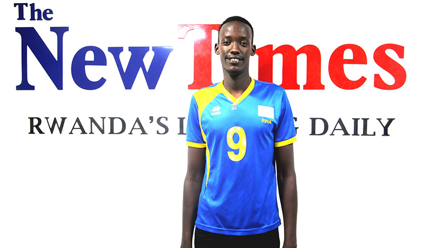 Prince Kanamugire, 21, has two years remaining of his current contract with APR volleyball club, which runs until 2021. Craish Bahizi