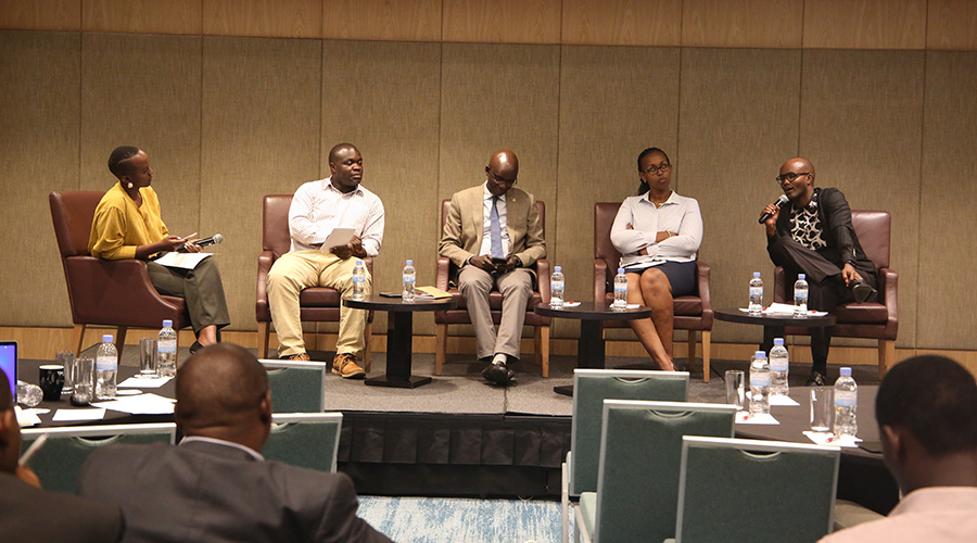 Medical experts during a panel discussion at Kigali Marriott Hotel on Saturday. They said there is need to begin shifting resources toward cancer fight. / Craish Bahizi