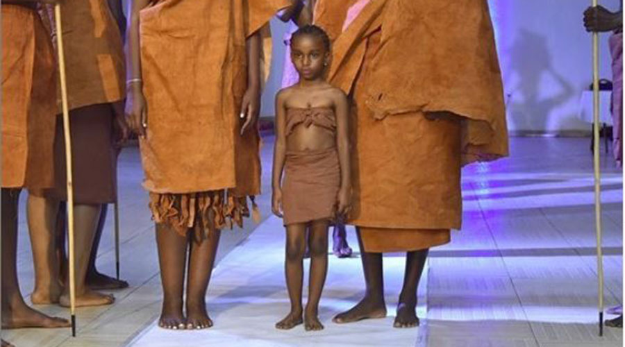 Muberuka (C) started modelling at the age of five and is contracted to Golden Models Rwanda, which is owned by Franco Kabano.