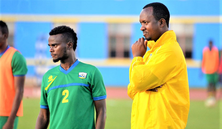 APR midfielder Djabel Manishimwe (#2) is part of Vincent Mashamiu2019s ((R) 25-man provisional squad that started training on Tuesday. File.