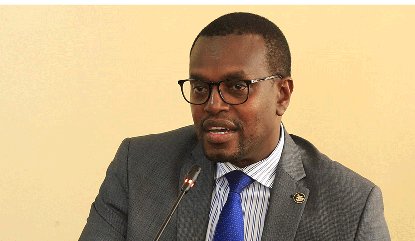 Prosecutor General Jean Bosco Mutangana speaks during a past news briefing in Kigali.   Sam Ngendahimana.