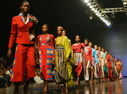 Models during a previous Lagos Fashion Week show.