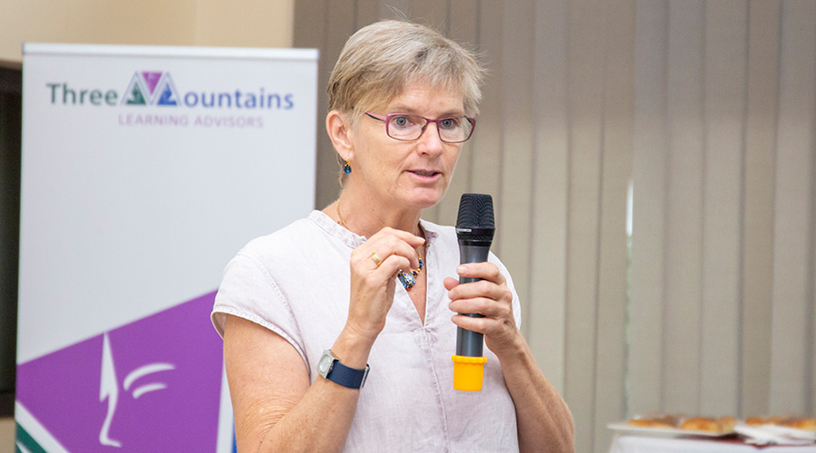 Gerry van der Hulst, Managing Director of Three Mountains Learning Advisors speaks during the launch the e-learning materials on gender in agriculture on Friday. / Courtesy