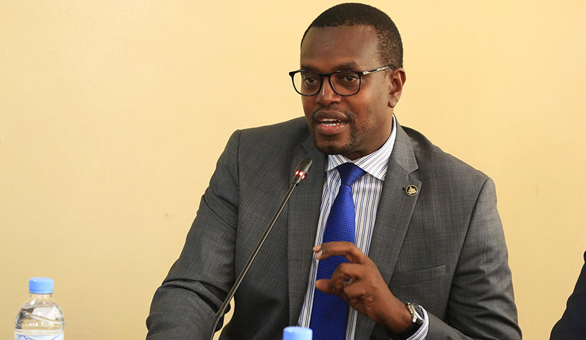 Prosecutor General Jean-Bosco Mutangana addresses journalists in Kigali in June  (Sam Ngendahimana)
