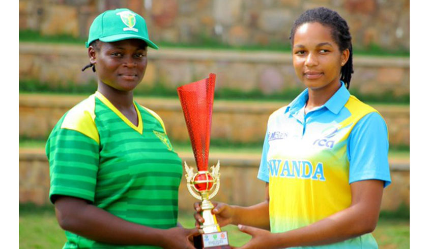 Nigeria skipper Samantha Agazuma (L) and her Rwandan counterpart, Sarah Uwera, will captain their respective sides through the three-match series at Gahanga Cricket Oval.  Jejje Muhinde.