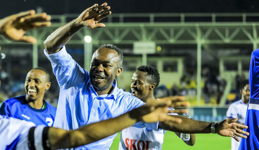 Olivier Ovambe was in charge of Rayon Sports as a caretaker during this yearu2019s Cecafa Kagame Cup in July. Courtesy.