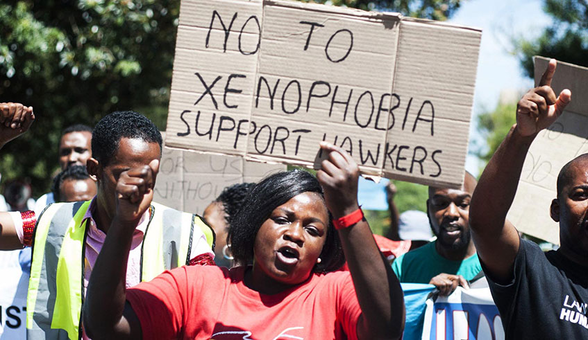 Some of South Africans in demonstration to denounce Xenophobia (net)