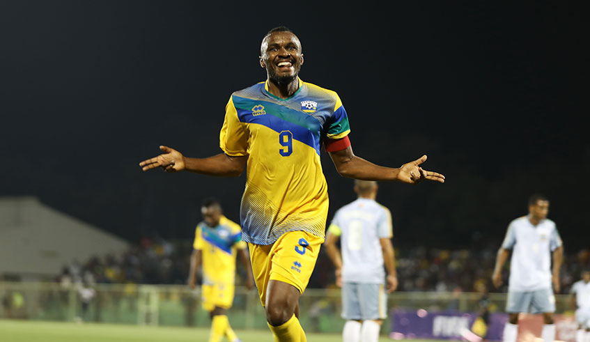 Jacques Tuyisenge scored twice as he captained Amavubi to a resounding 7-0 victory over Seychelles at Kigali Stadium on Tuesday. Sam Ngendahimana.