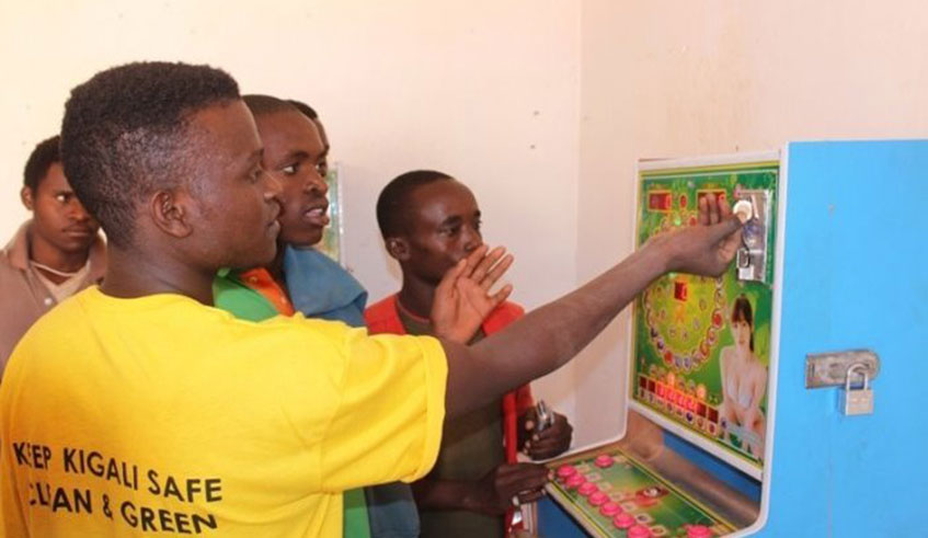 Slot machines and gambling are a distraction to students. Emmanuel Come Mugisha.