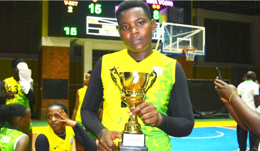 Benitha Mukandayisenga, 24, was voted as the Most Valuable Player (MVP) of the women's volleyball league last season. File.