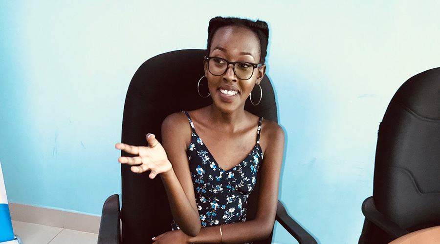 Rita Kagaju speaks about her career during the interview at The New Times Publications offices. / Sam Ngendahimana