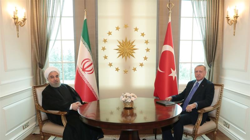 Turkish President Recep Tayyip Erdogan meets his Iranian counterpart Hassan Rouhani ahead of trilateral talks in Ankara. / Courtesy