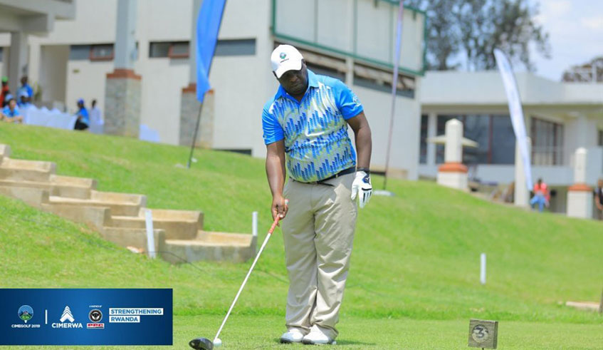 Kigali golf captain Davis Kashaka won the 2019  CIMEGOLF tournament open. Courtesy photos.