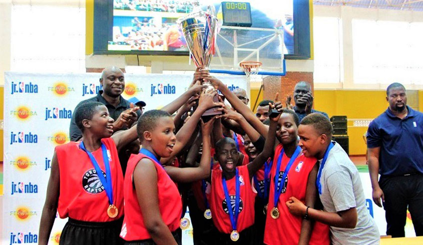 ADEGI Gituza team claimed the girlsu2019 league title last October after beating ISF Nyamasheke 51-39 in the final. File.
