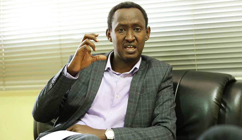 Ivan Murenzi, the deputy director-general at the National Institute of Statistics of Rwanda, during the interview with The New Times in Kigali yesterday. Sam Ngendahimana.