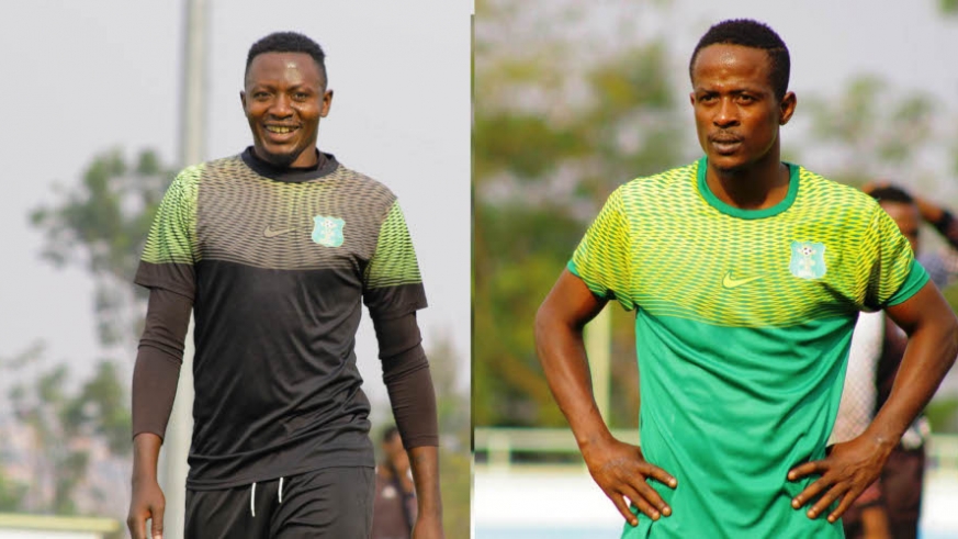 Goalkeeper Eric 'Bakame' Ndayishimiye (L) will captain Amavubi against Ethiopia, while his AS Kigali teammate Haruna Niyonzima starts on the bench. File