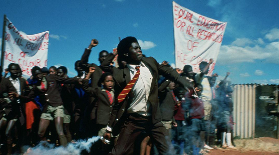 A reenactment of the 1976 Student Uprising in Soweto in A Dry White Season. / Net photo