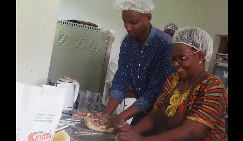 Processors trained on  producing quality cassava flour for bakery. Photos by Michel Nkurunziza.