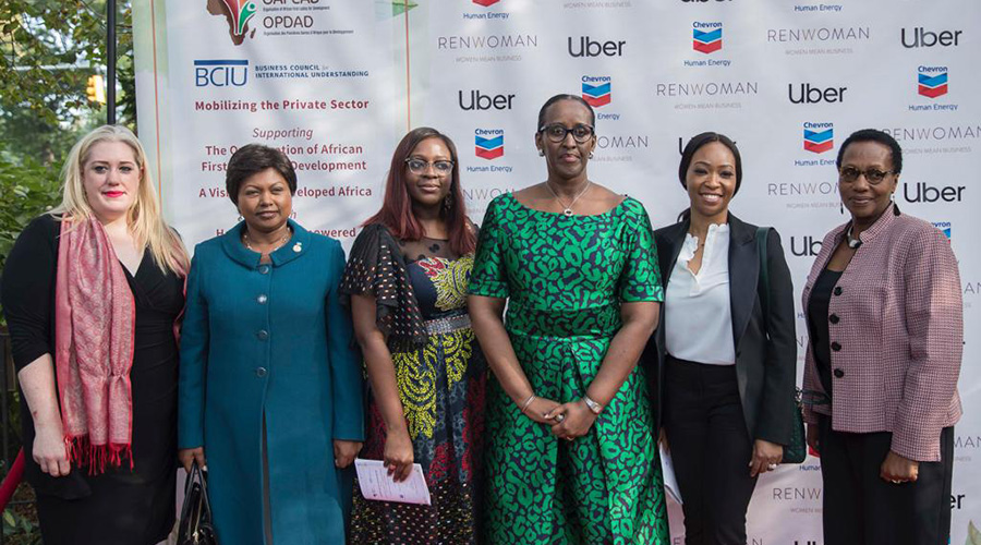 First Lady Mrs Jeannette Kagame attended the OAFLAD B2B Resource Mobilisation Event, on the margins of the 74th United Nations General Assembly (UNGA). / Courtesy