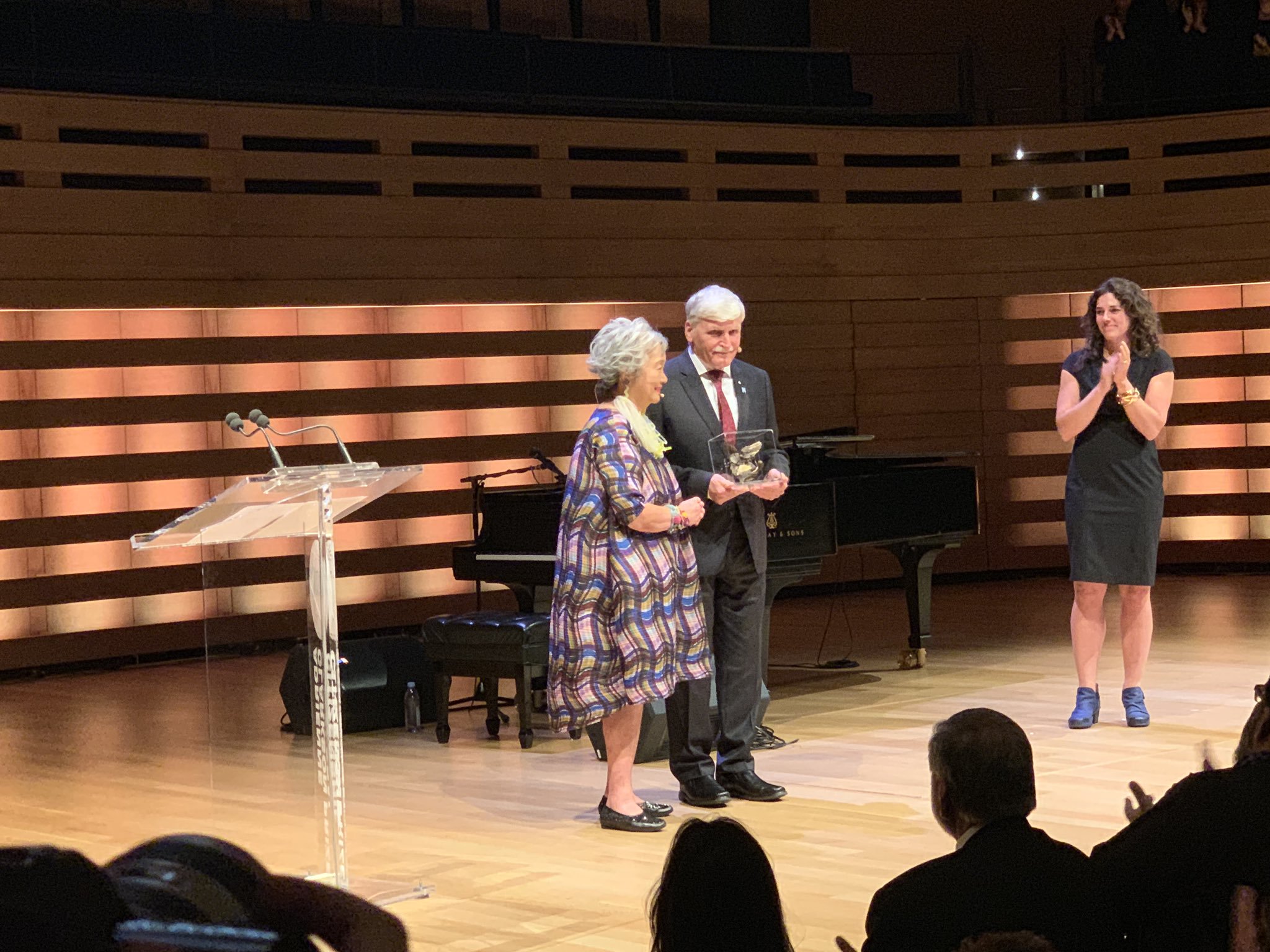 Dallaire, received the award in Toronto, Canada on Wednesday.