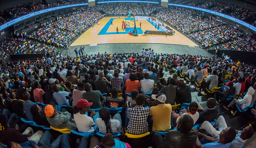 The 10,000 capacity Kigali Arena was sold out during Game 6 and Game 7 of the menu2019s playoffs finals last weekend. Photos by Plaisir Muzogeye.