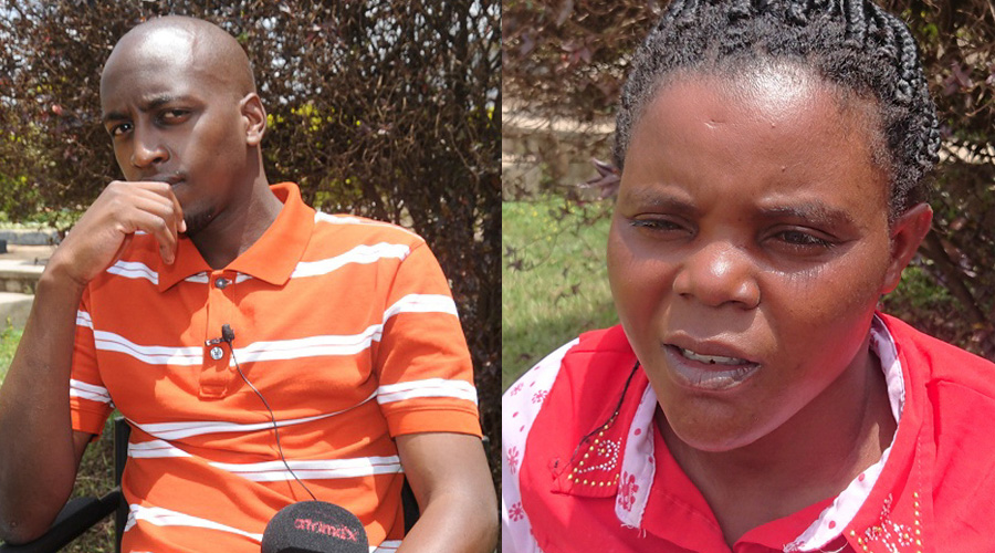 Desire Uwitonze and Julienne Kayirere. The duo was dumped at the border after being tortured by Ugandan security agencies. / Emmanuel Kwizera