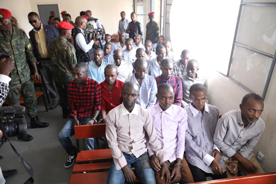 Madhatiru, a top RNC field commander arrives at the military tribunal. (Emmanuel Kwizera)