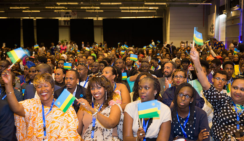 Participants during a u201dRwanda Dayu201d event in Brussels, Belgium in 2017. Courtesy.
