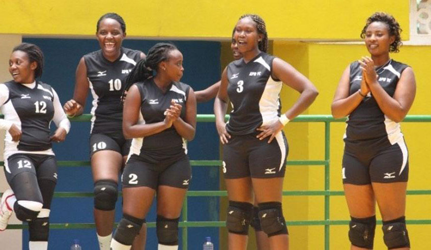 APR volleyball players in a past game at Amahoro Stadium. File.