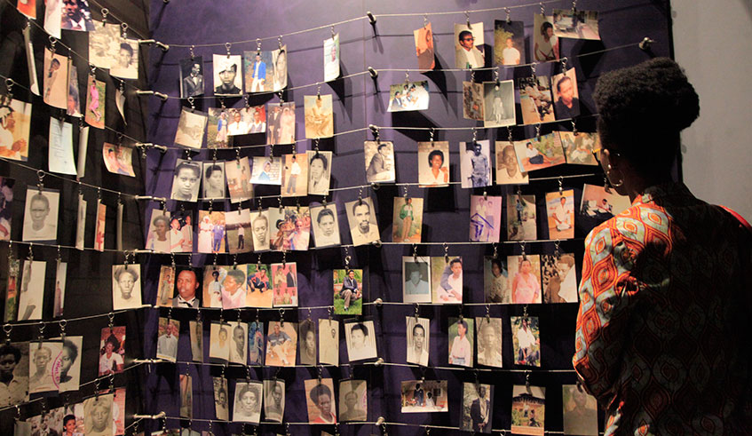 Photos of victims of the 1994 Genocide against the Tutsi archived at Kigali Genocide Memorial. File.