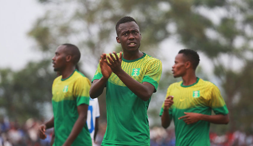 AS Kigali defender Latif Bishira, seen here in a past match against Rayon Sports, is part of the national team's provisional squad that Vincent Mashami announced on Friday. File.