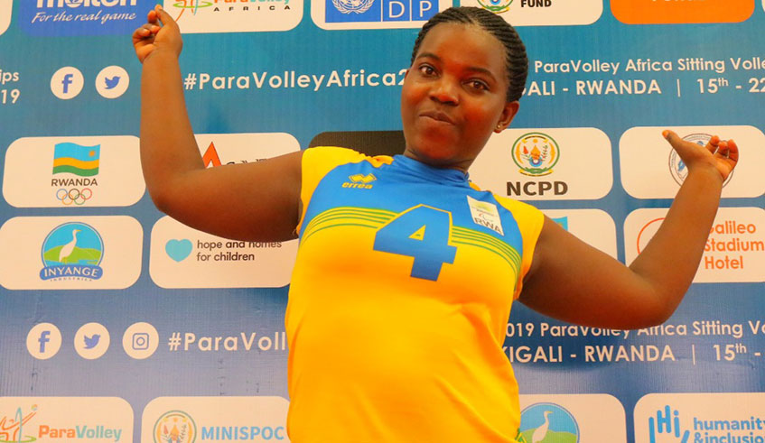 Sandrine Nyirambarushimana last month helped Rwanda to qualify for the Paralympic Games for a second consecutive time. She is Africau2019s best player in womenu2019s sitting volleyball since 2015. Courtesy