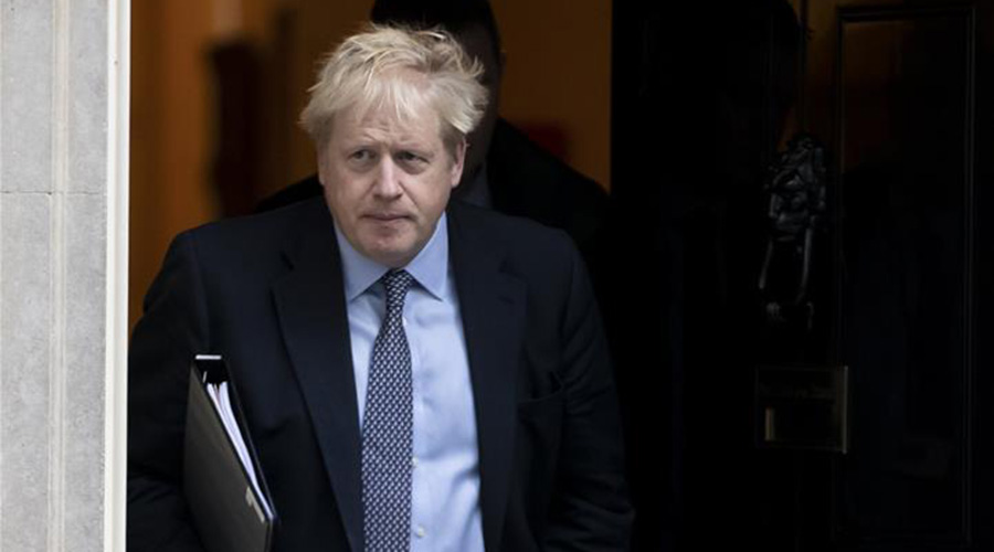 British Prime Minister Boris Johnson leaves 10 Downing Street for the House of Commons in London, Britain, Oct. 19, 2019. / Xinhua