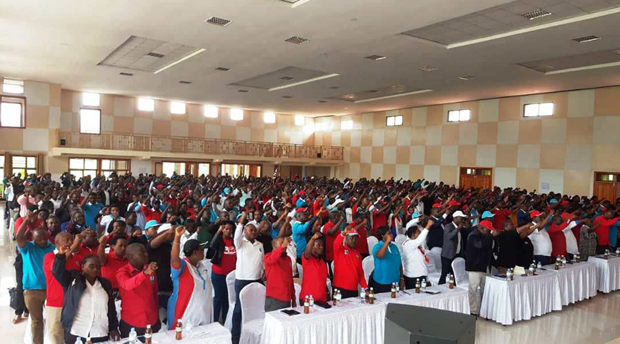 Some member of the RPF-Inkotanyi during a General Assembly in which they concluded to construct houses and toilets for vulnerable residents. / Courtesy