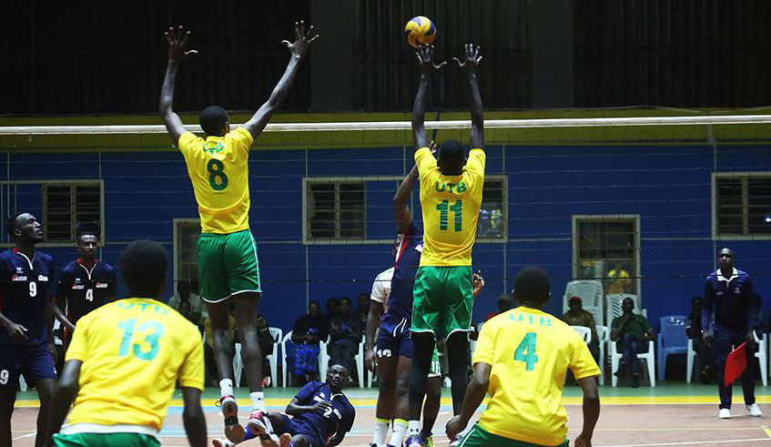 UTB volleyball team against REG during a past match. Sam Ngendahimana.