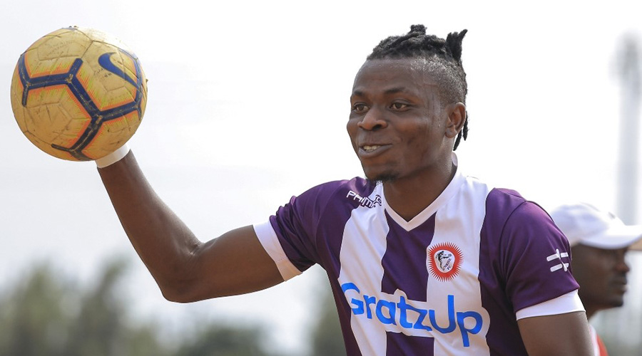Samson Babua scored twice during Sunrise's 4-1 win over Espoir at Nyagatare Stadium on Sunday. / File