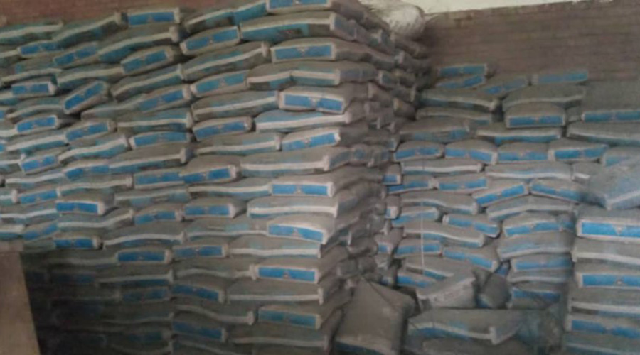 Some of the cement which lied idle for a year in Rubavu District stores and destroyed before they are given to the beneficiaries.