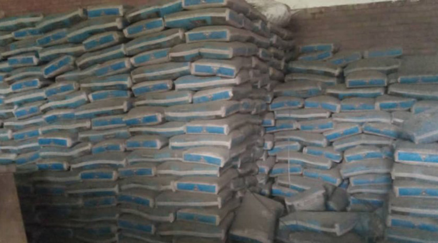 Some of the cement which lied idle for a year in Rubavu District stores and destroyed before they are given to the beneficiaries.