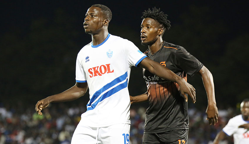 Michael Sarpong (L) scored the second goal as Rayon Sports beat Bugesera 2-1 at Kigali Stadium on Tuesday. All photos by Sam Ngendahimana