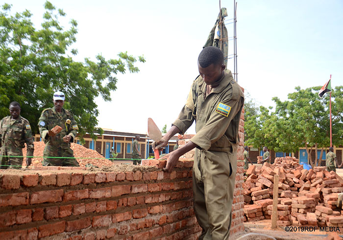 Rwandan peacekeepers operating in Darfur built a secondary school. (Courtesy)
