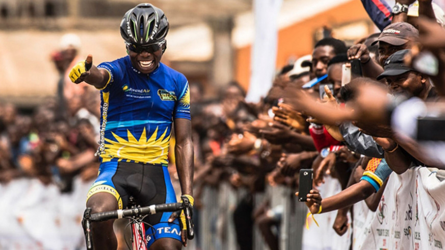 Moise Mugisha, 22, starts Mondayu2019s Stage 4 in Yellow Jersey following his Stage 3 solo victory on Sunday. / File