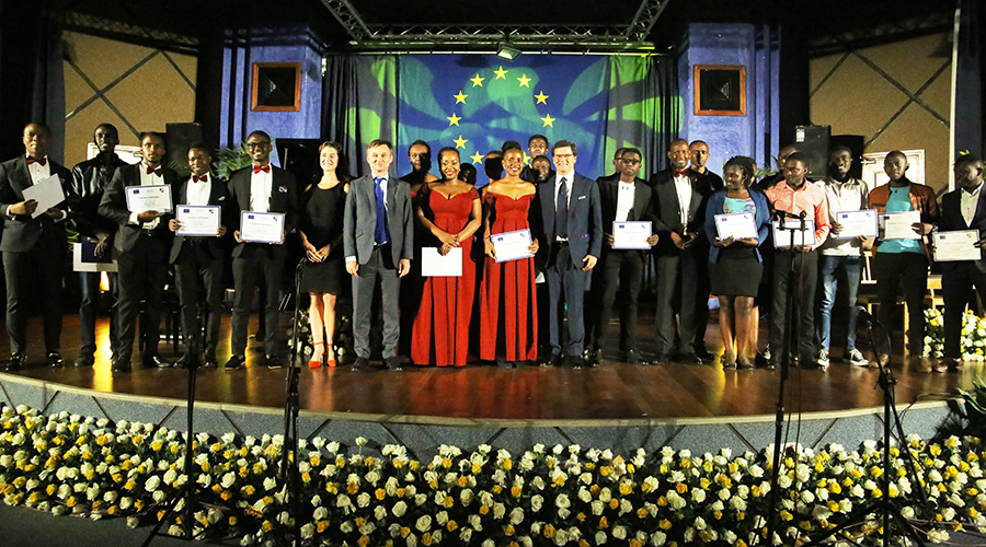 30 singers receive certificates after completing a Master Class before the Launch of Opera in Kigali on Friday. / Craish Bahizi