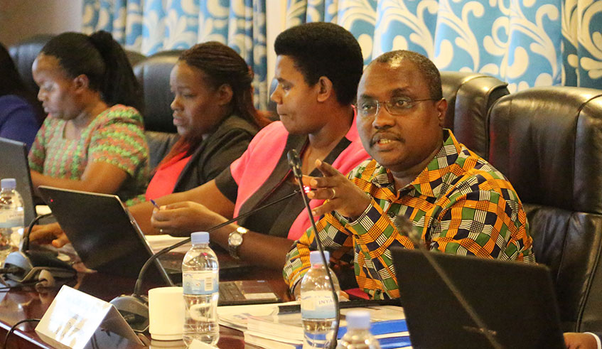 MP Jean Chrysostome Ngabitsinze, PAC Chairperson, speaks during a past hearing. File.