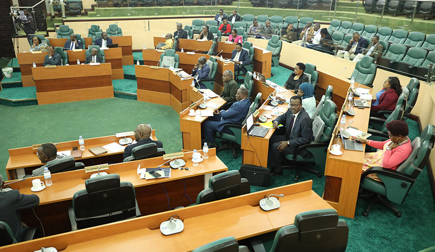 Members of the Senate during the session yesterday. Emmanuel Kwizera.
