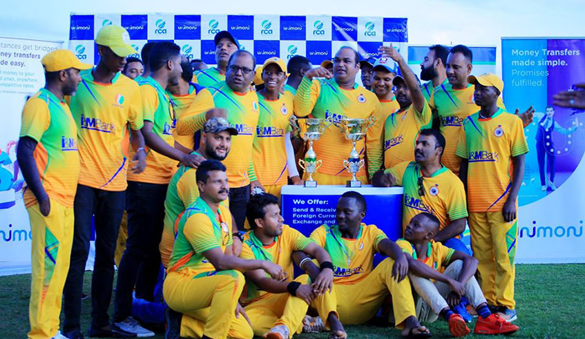 Challengers Cricket Club players celebrate after emerging champions in Division 1 Men category. Photos: Courtesy.