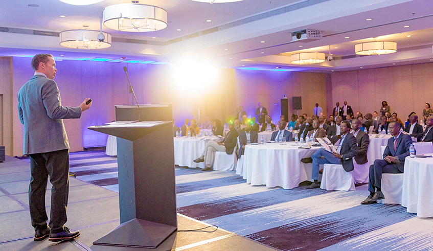 A keynote speaker of last yearu2019s CEO summit. File.