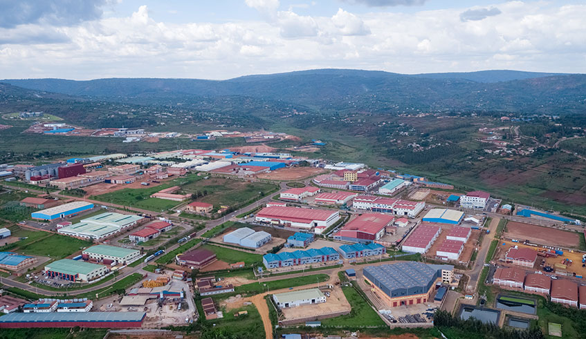 An aerial view of Kigali Special Economic Zone. Rwandau2019s economy is expected to grow at 8.5%. Emmanuel Kwizera.