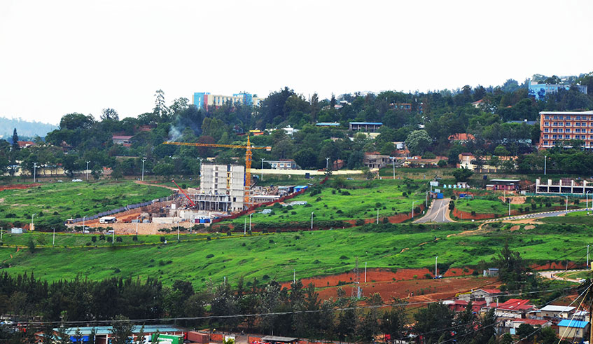 The expropriated land in Lower Kiyovu near downtown Kigali. City authorities say land that has been lying idle for over three years risks being repossessed. Sam Ngendahimana.